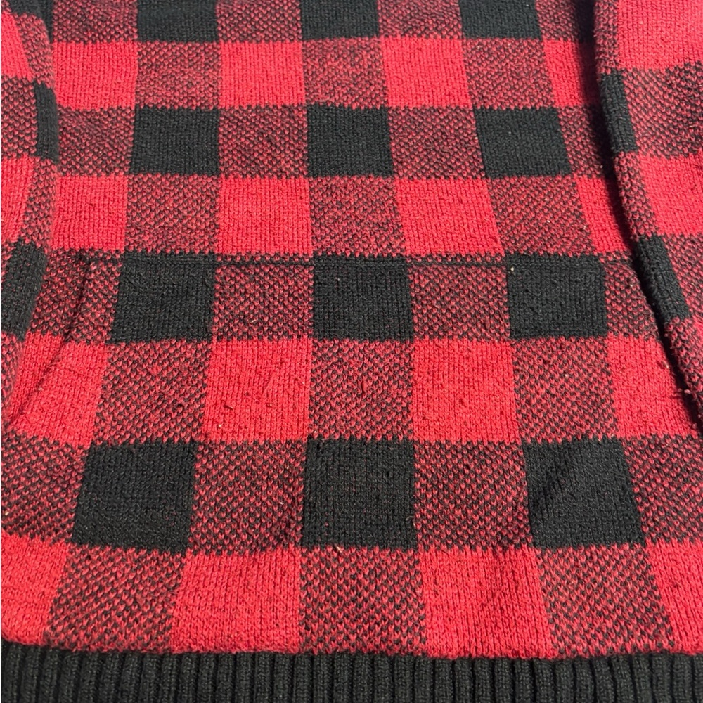 American Eagle Red & Black Buffalo Plaid Pullover Hoodie – Size XL - Picture 5 of 7